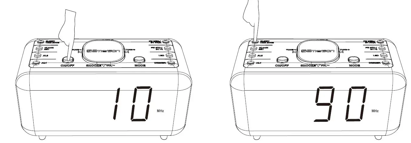 EMERSON CKS1521 SmartSet Alarm Clock Radio with Bluetooth Speaker 4