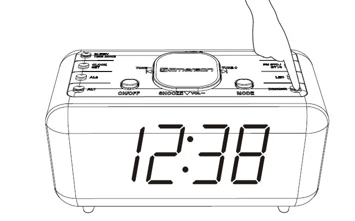 EMERSON CKS1521 SmartSet Alarm Clock Radio with Bluetooth Speaker 6
