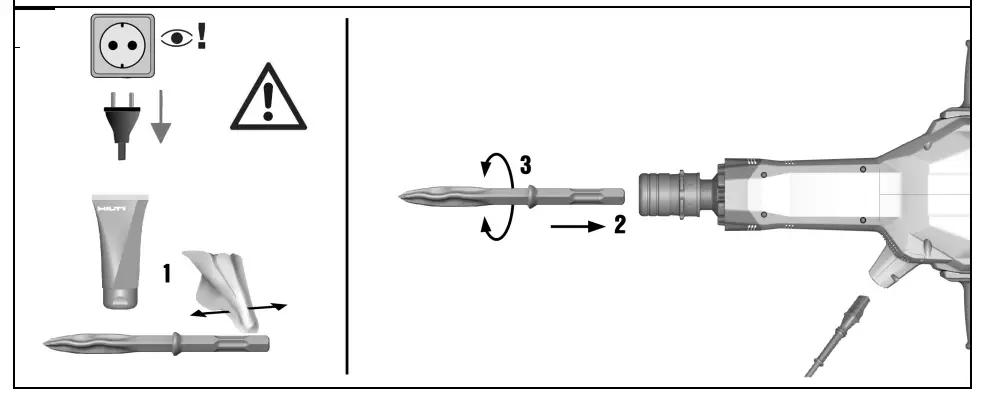 Inserting the accessory tool