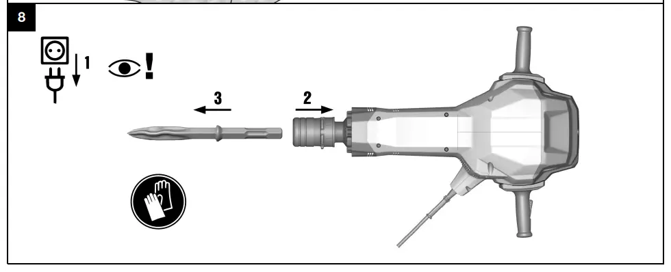 Removing the accessory tool