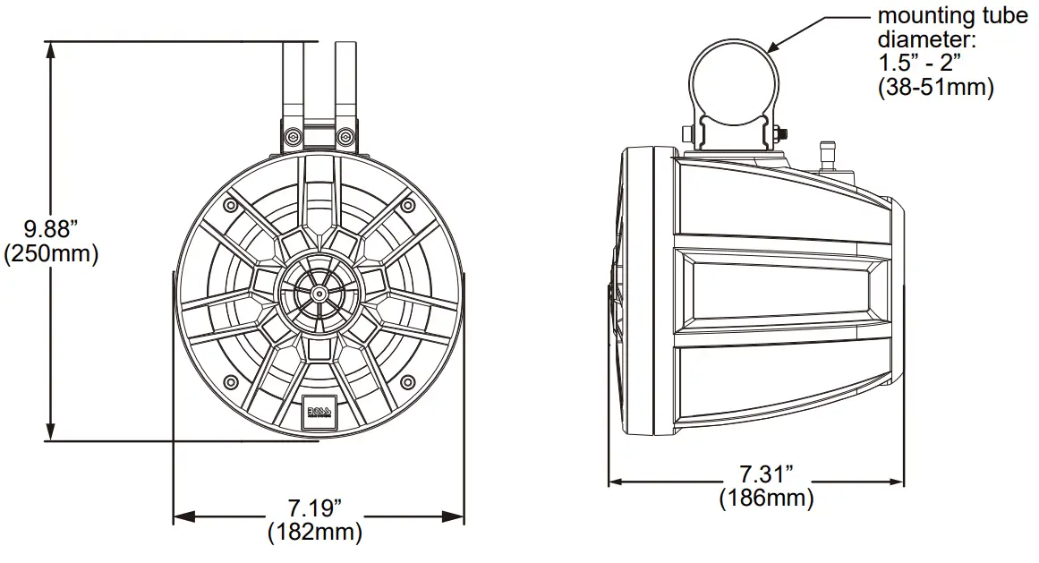 Product dimensions