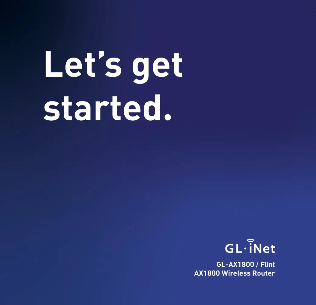 GL iNet GL-AX1800 Flint AX1800 Wireless Router User Manual