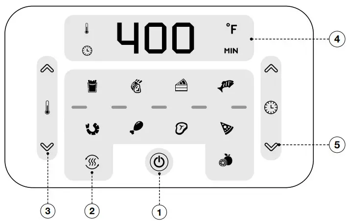 Power XL IPower XL ID1501A VORTEX CLASSIC AIR FRYER - Control PanelD1501A VORTEX CLASSIC AIR FRYER - Control Panel