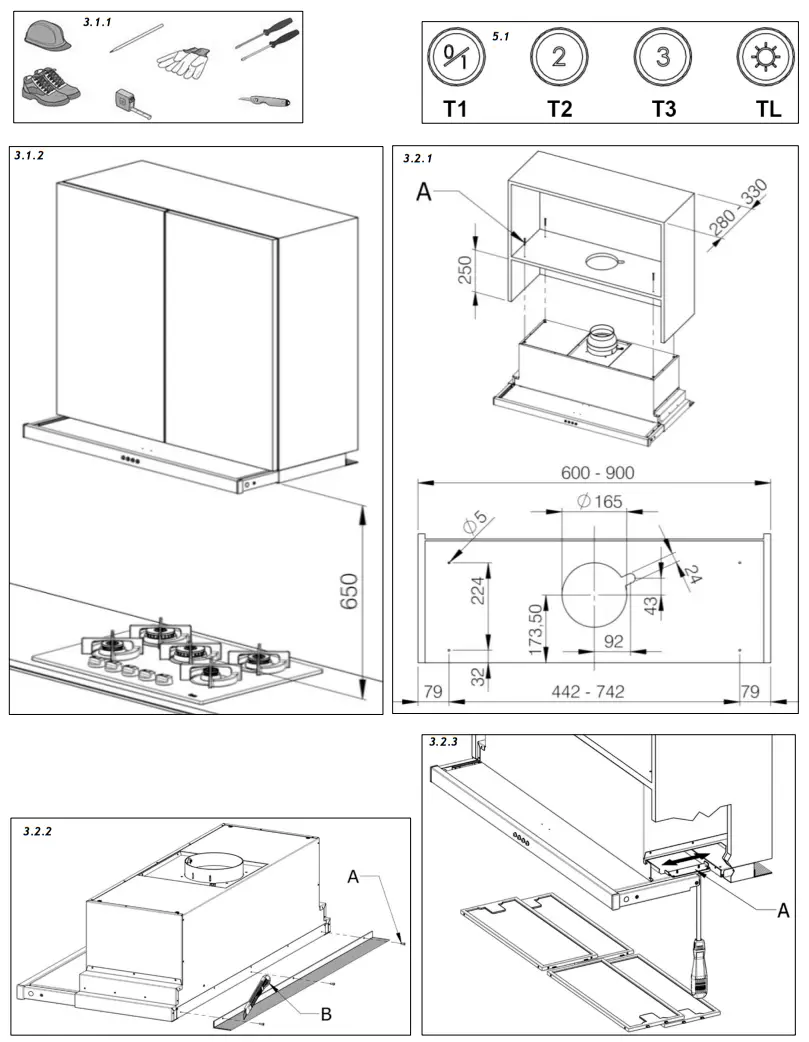 GALVAMET SKID EVO Buil-in cooker hood - fig2