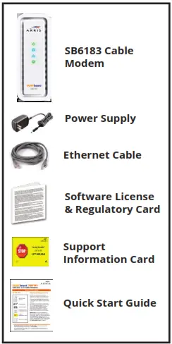 ARRIS Cable Modem User-in the box