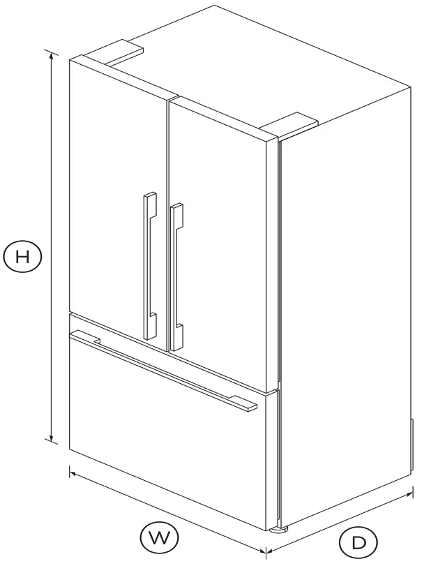 FISHER PAYKEL RF201ADW5 N 36 Inch Freestanding French Door Refrigerator Freezer - fig