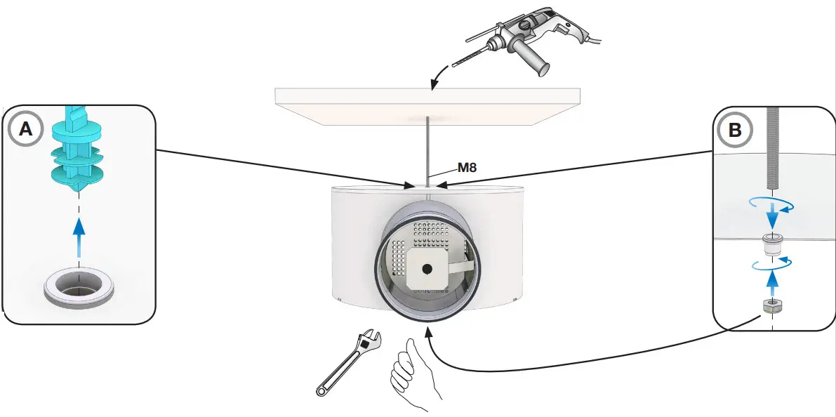Lindab DCS Circular Air Nozzle Diffuser - Figure 4