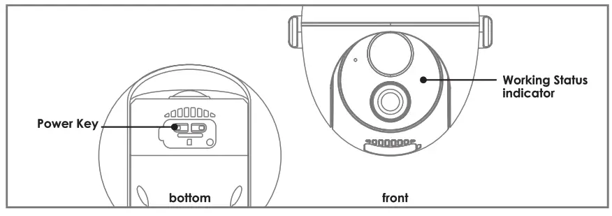 COOAU ZS GX1S Outdoor Waterproof Security Camera - button 1