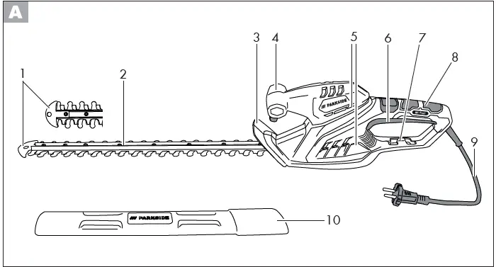 PARKSIDE-PHS-450-A1-Electric-Hedge-Trimmer-FIG-1