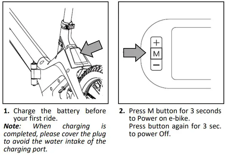 MS ENERGY e-Bike i10 Electric Bike Instruction Manual - POWER ON OPERATION