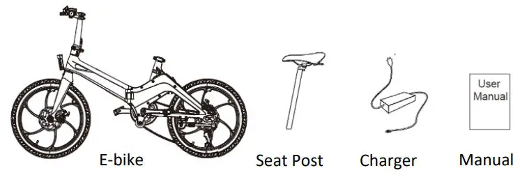 MS ENERGY e-Bike i10 Electric Bike Instruction Manual - Packing List