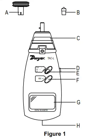 Dwyer TAC-L Series Portable Digital Tachometer - fig1
