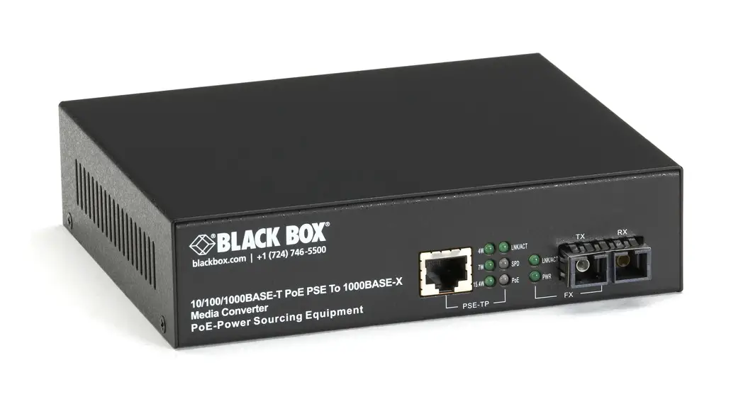 Black Box Lps500a-mm-lc-r3 Transceiver Or Media Converter User Manual