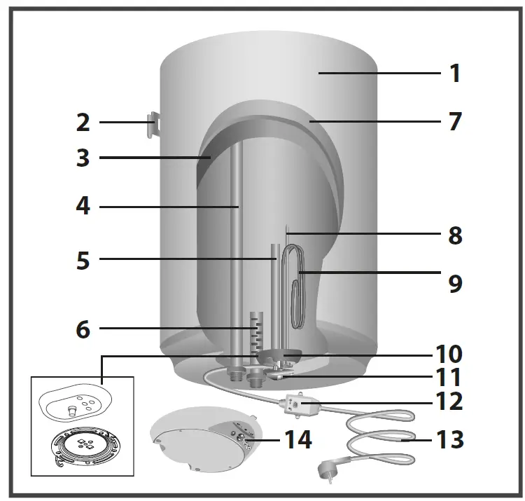 ARISTON 3700542 PRO1 ECO ABS PW 150 V Electric Water Heaters FIG 16