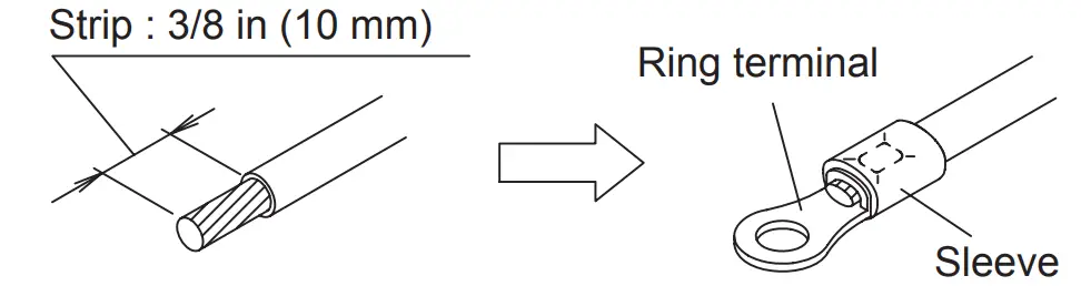 FUJITSU Halcyon BTU Ceiling Cassette Air Handler - Connection cable 2
