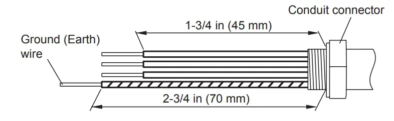 FUJITSU Halcyon BTU Ceiling Cassette Air Handler - Connection cable