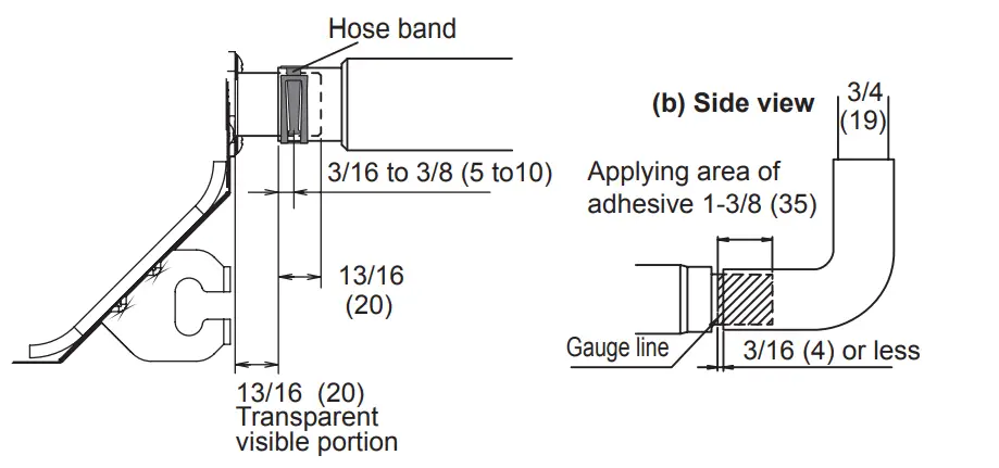 FUJITSU Halcyon BTU Ceiling Cassette Air Handler - drain pipe 2