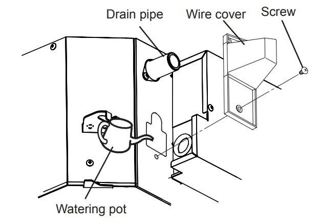 FUJITSU Halcyon BTU Ceiling Cassette Air Handler - drain pipe 4