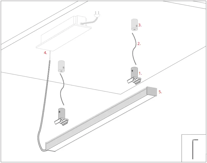 KLUS-K-10-WL-Fastener-Suspending-LED-Lighting-Fixtures-fig-1