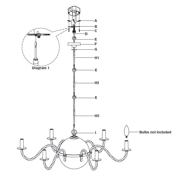 RALPH LAUREN RL 5792 Ancram XL Chandelier 1