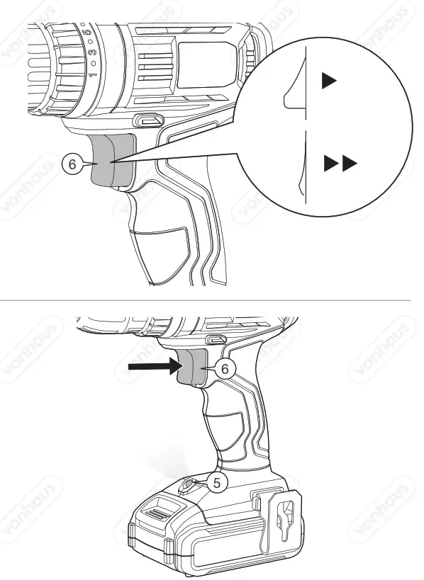 VonHaus 3500166 E-Series 18V Cordless Drill Driver Body - Fig2