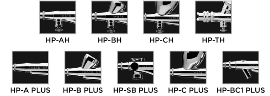iwata-HP-B-Plus-Airbrushpistole-High-Performance-Gravity-Feed-Dual-Action-Airbrush-fig-1
