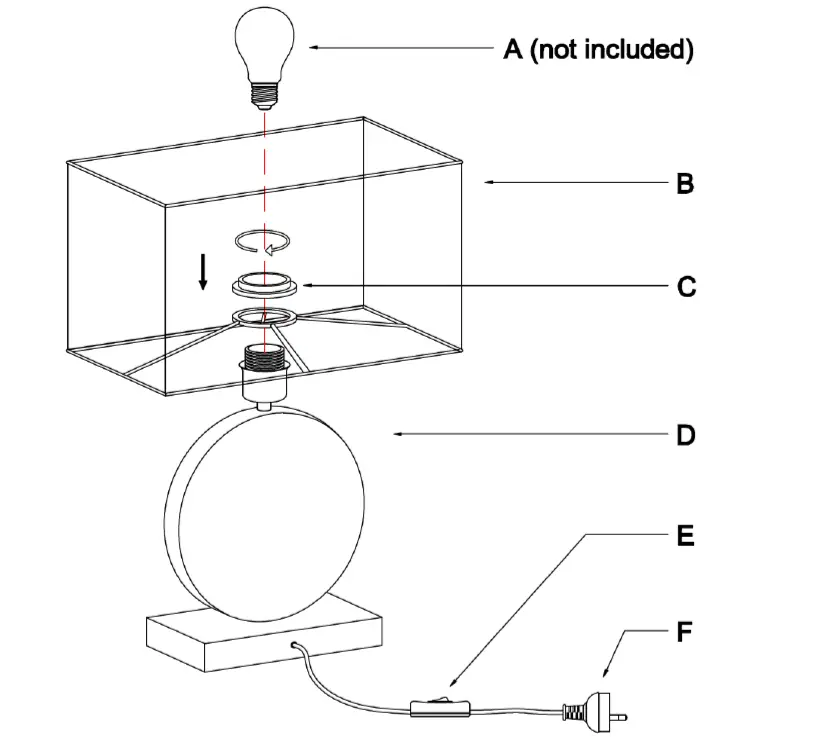 MAYFAIR 271150 Amara 1 Light Table Lamp fig 1