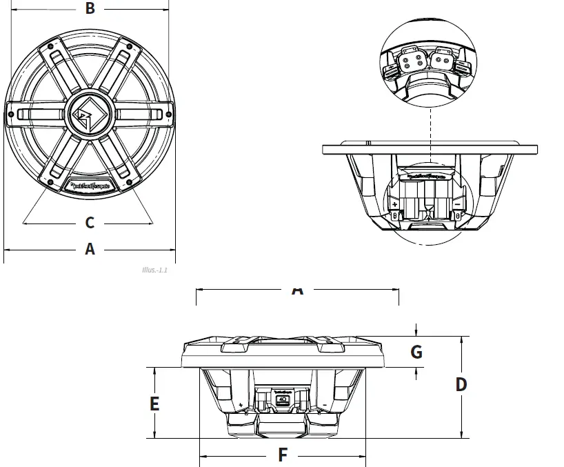 Rockford-Fosgate-M1D4-10-Multicolor-LED-Marine-Subwoofer-fig-2