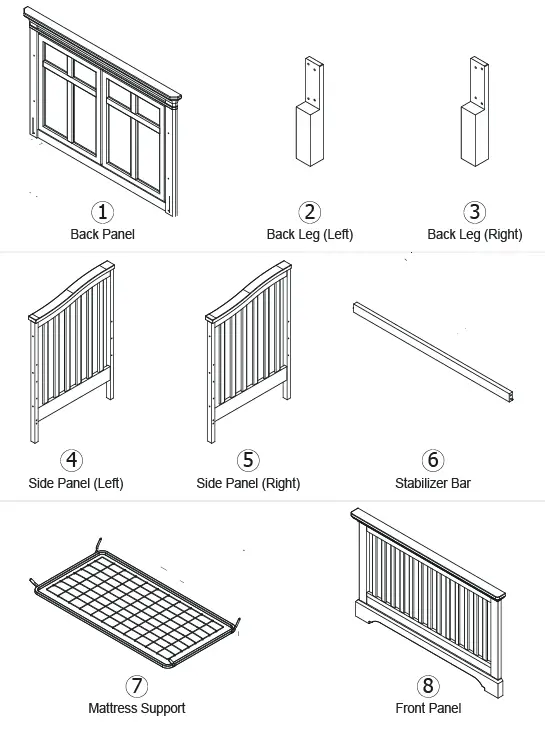 evolur-Signature-Provence-5-in-1-Convertible-Crib-FIG-1