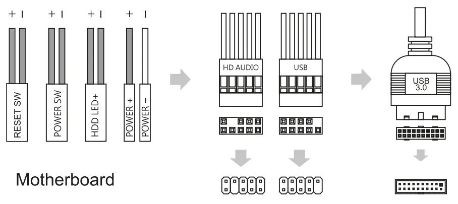 MARS GAMING GAMING MIDTOWER MC500 - connector
