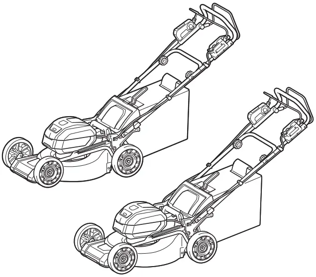 makita LM001G and PDC1200 Cordless Lawn Mower