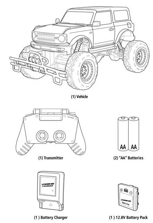 NEW BRIGHT 60806 App Driver Ford Bronco Battery Radio Control Truck -