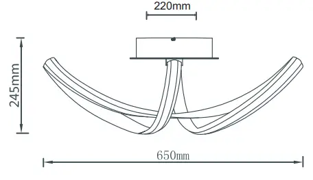 QAZQA 98212 Viola Due CL Satin Modern LED Ceiling Lamp 2
