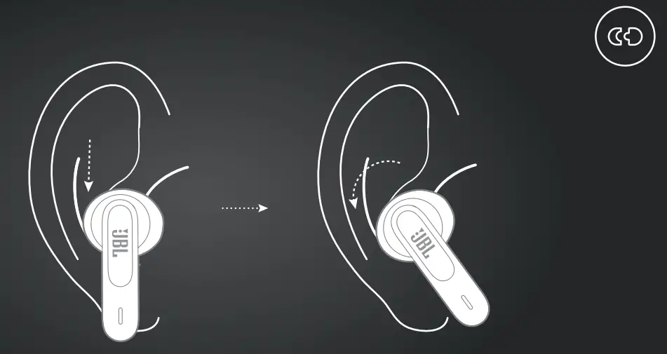 JBL Vibe Flex Wireless Black Earbuds - Fig