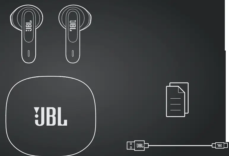 JBL Vibe Flex Wireless Black Earbuds