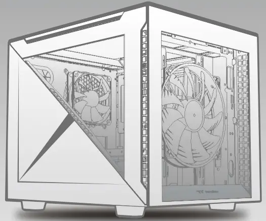 thermaltake CA-1V1-00S1WN-00 Divider 200 TG Micro Case -