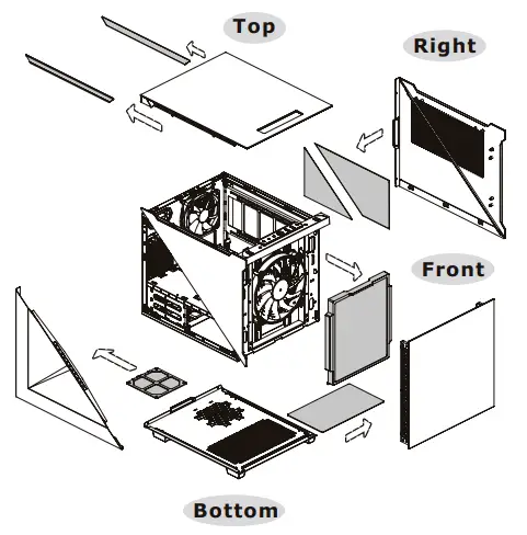 thermaltake CA-1V1-00S1WN-00 Divider 200 TG Micro Case - 12
