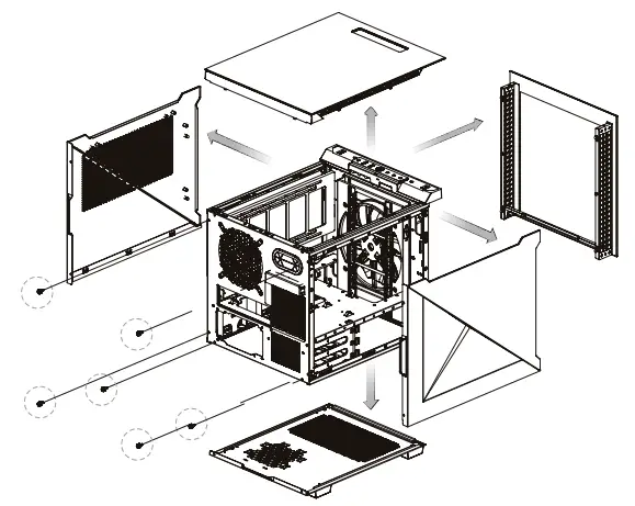 thermaltake CA-1V1-00S1WN-00 Divider 200 TG Micro Case - 2