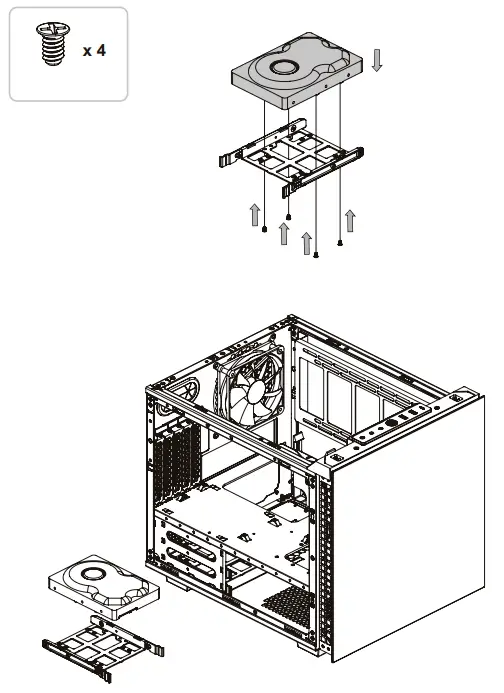 thermaltake CA-1V1-00S1WN-00 Divider 200 TG Micro Case - 5