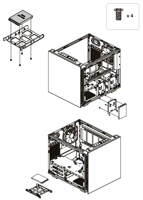 thermaltake CA-1V1-00S1WN-00 Divider 200 TG Micro Case - 6