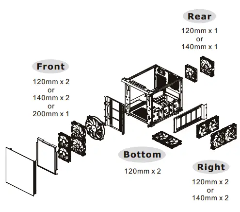 thermaltake CA-1V1-00S1WN-00 Divider 200 TG Micro Case - 8
