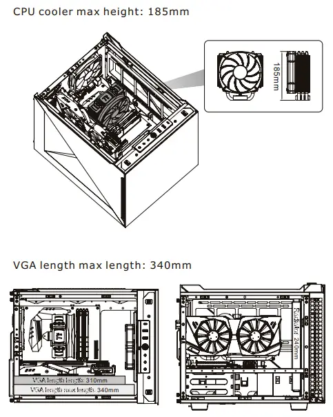 thermaltake CA-1V1-00S1WN-00 Divider 200 TG Micro Case - Divider