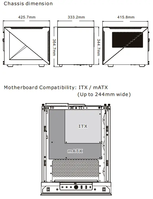 thermaltake CA-1V1-00S1WN-00 Divider 200 TG Micro Case - Warning and Notice