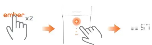 ember TM191200US Temperature Control Smart Travel Mug Instructions - Change temperature