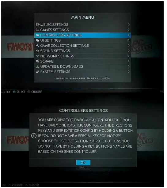 Controller Button Setting