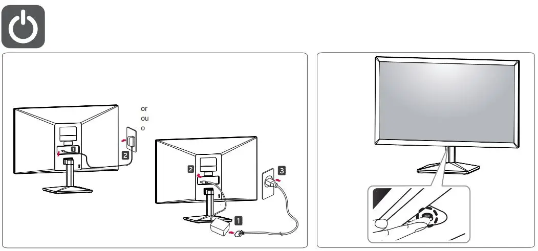 LG 22EA430V LED LCD Monitor User Manual - Power Button