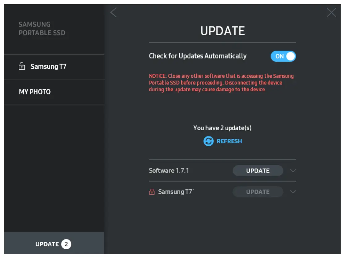 Update Software and Product firmware 