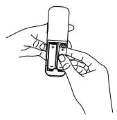MAGNAVOX 65MV379R Roku TV User Guide - Place batteries in remote