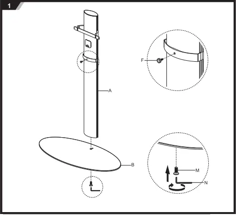 SECOMP 17.03.1262 TV Floor Stand Z1
