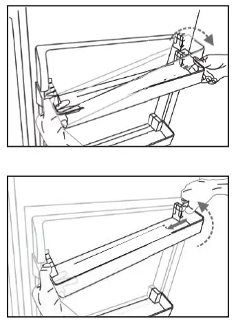 Pelgrim PKVO3082 Undercounter Refrigerator with Freezer - Door compartments